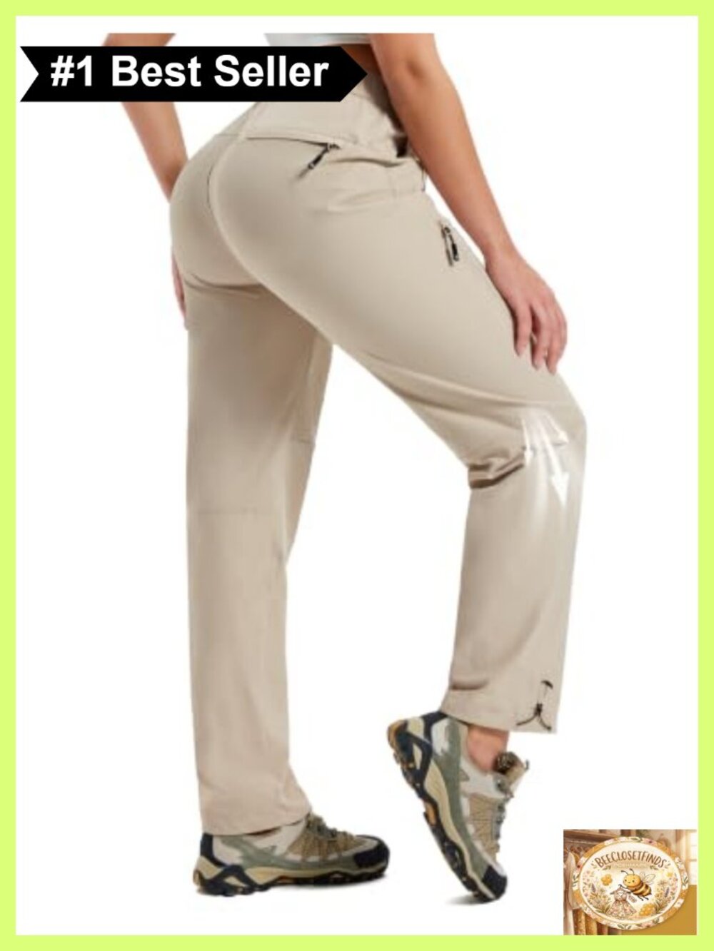 Womens Hiking Cargo Pants UPF50 Quick Dry 5 Pockets